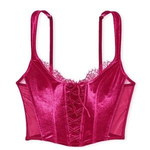 Victoria's Secret Pink Velvet Corset
Bustier, L